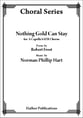 Nothing Gold Can Stay SATB choral sheet music cover